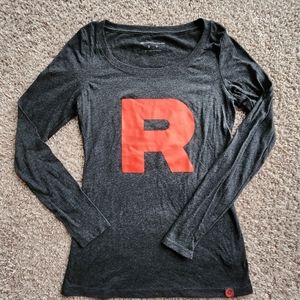NWOT Team Rocket Pokémon Center Official Long Sleeve Gray Tee